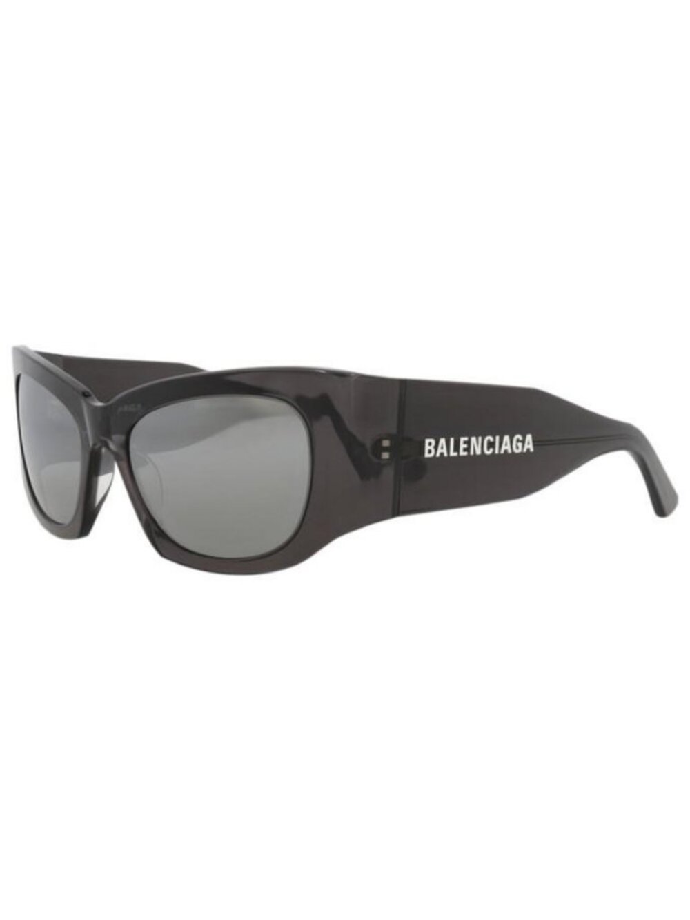 New Balenciaga Womens Cat Eye Grey Grey Silver Fashion Designer Sunglasses